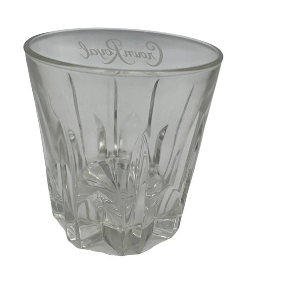 Crown Royal Lowball Whiskey Glass Diamond Starburst Pattern Italy 3.5" - Picture 4 of 7